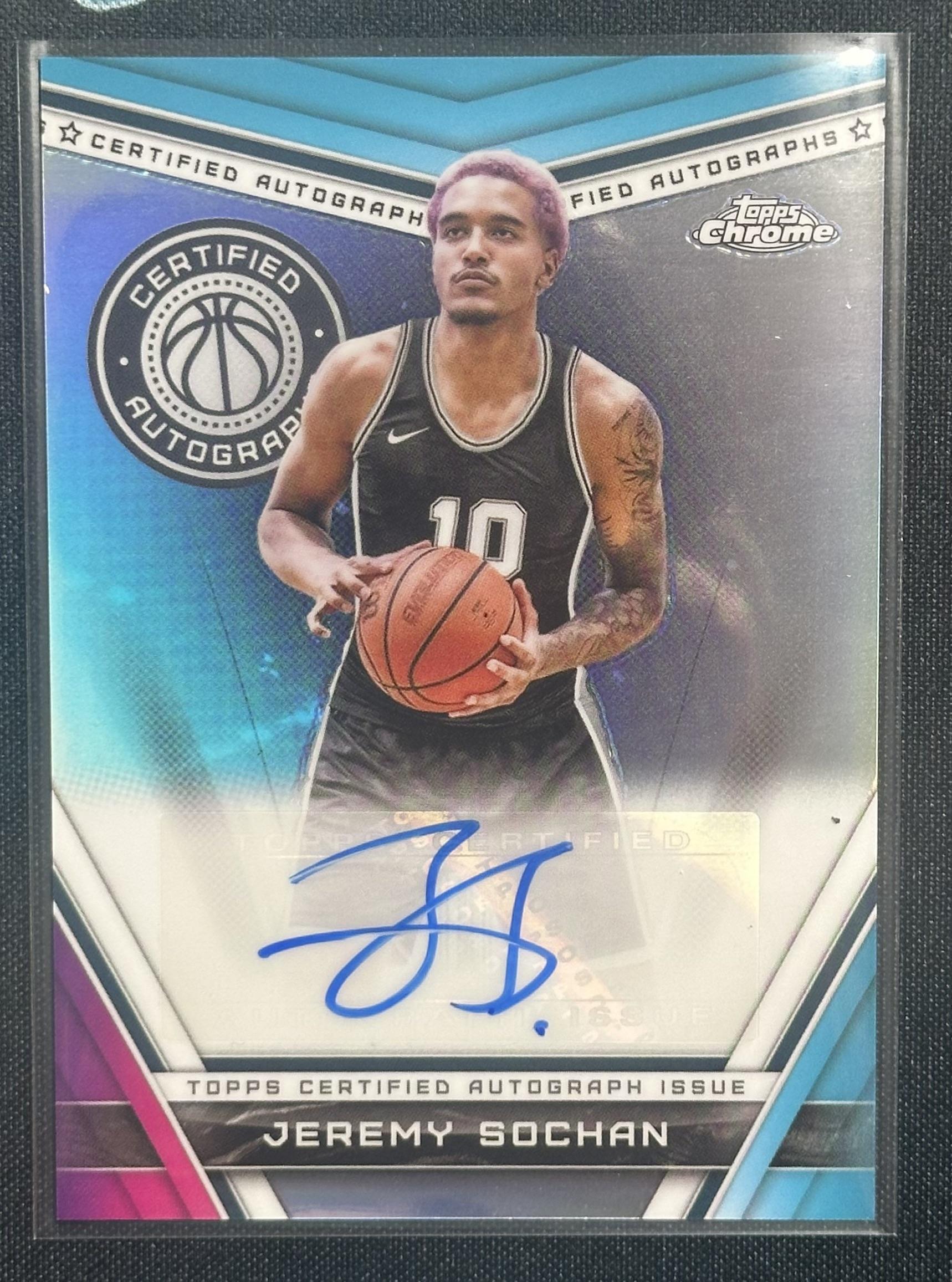 2023-24 Topps Chrome #CA-JES Jeremy Sochan Certified Autographs