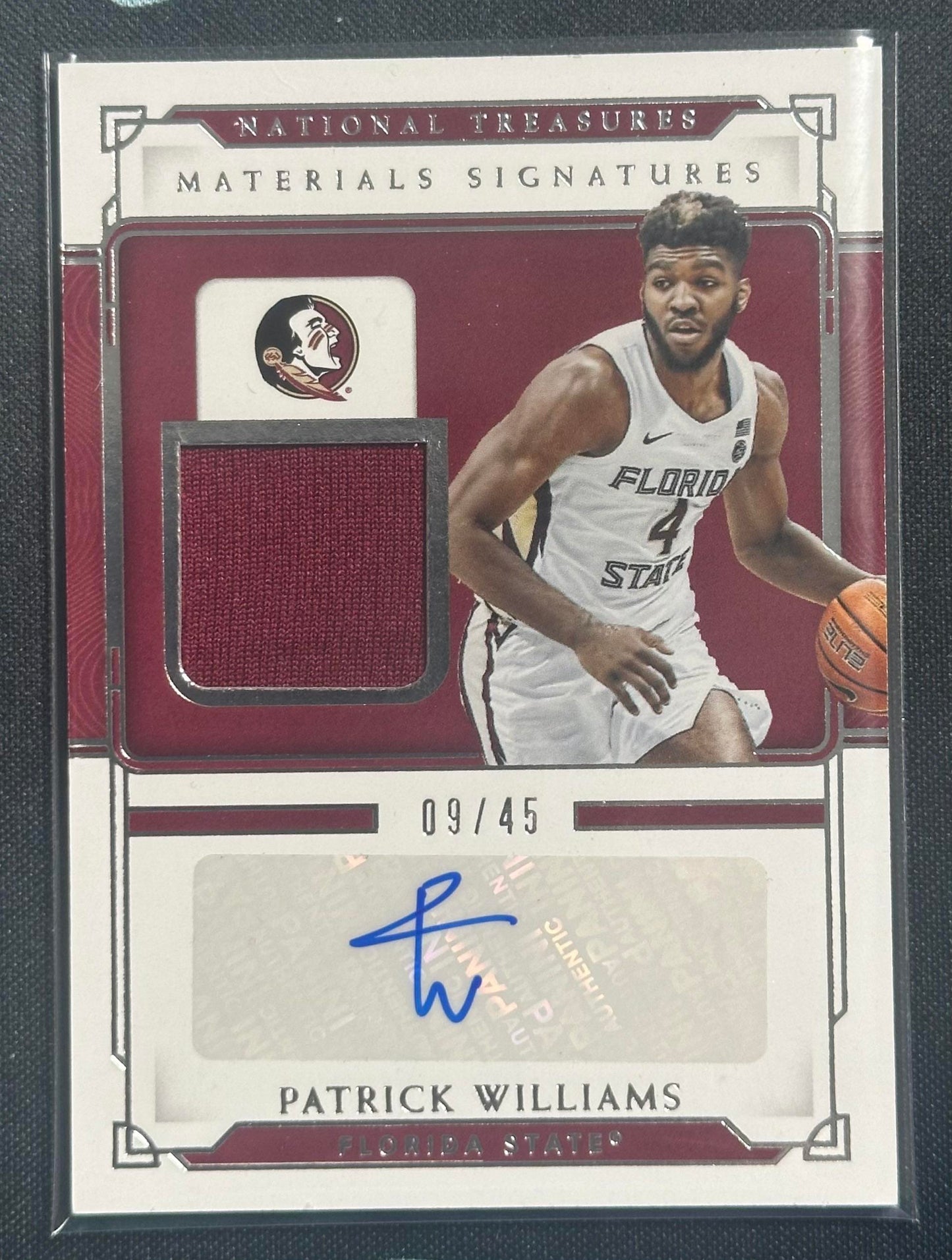 2021 Panini NT Collegiate #Patrick Williams Legacy Materials Signatures /45