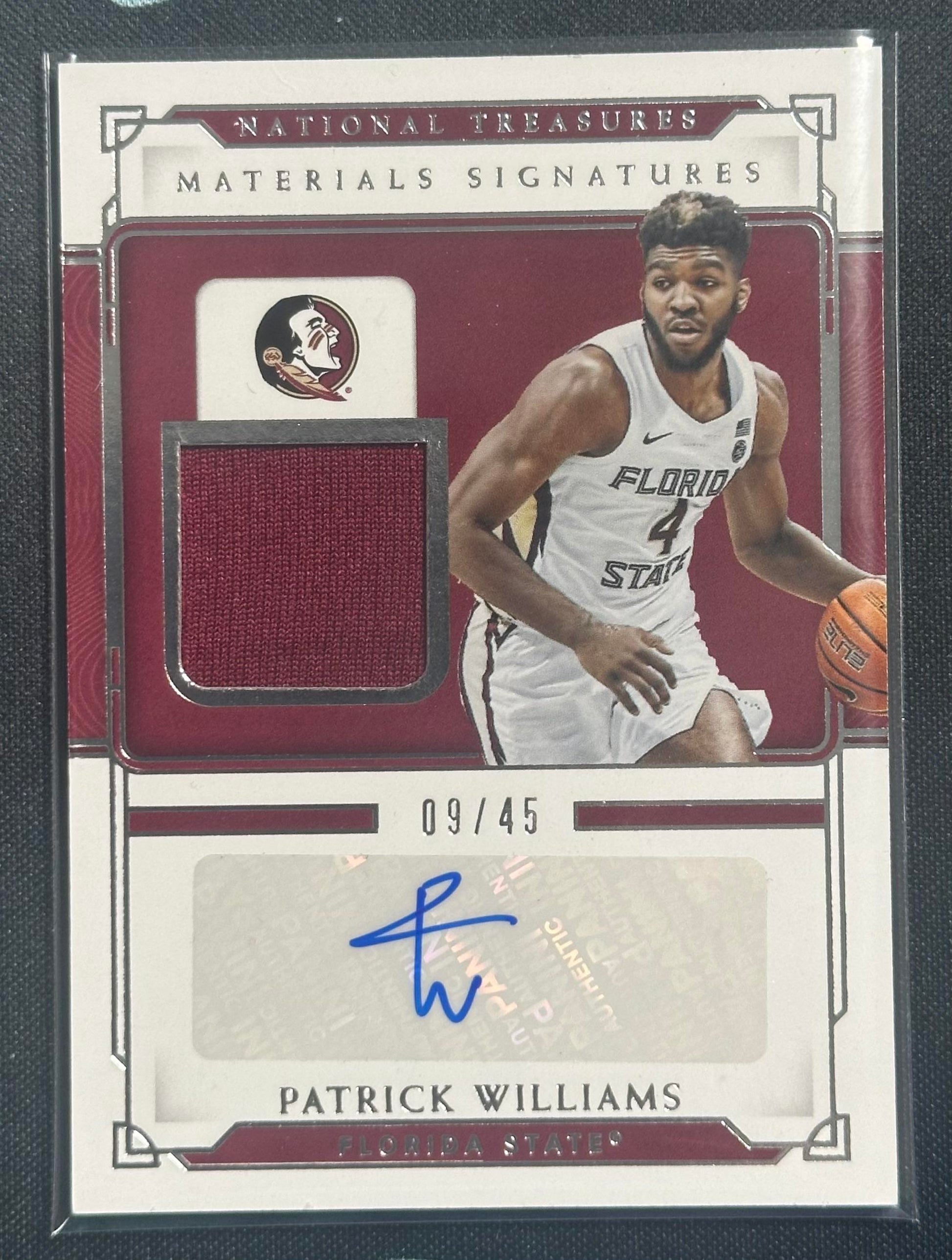 2021 Panini NT Collegiate #Patrick Williams Legacy Materials Signatures /45