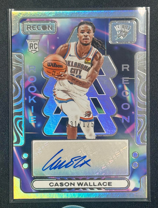 2023-24 Panini Recon #RRS-CAS Cason Wallace Rookie Recon Signatures #/125