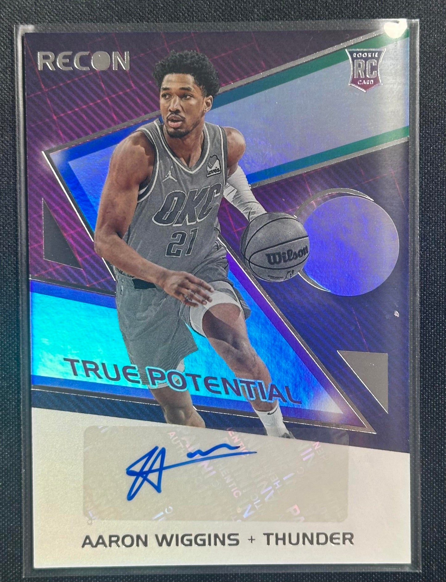 2021-22 Panini Recon #TPS-AAW Aaron Wiggins True Potential Signatures