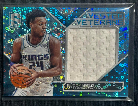 2017-18 Panini Spectra #VV-7 Buddy Hield Vested Veterans Neon Blue #/49