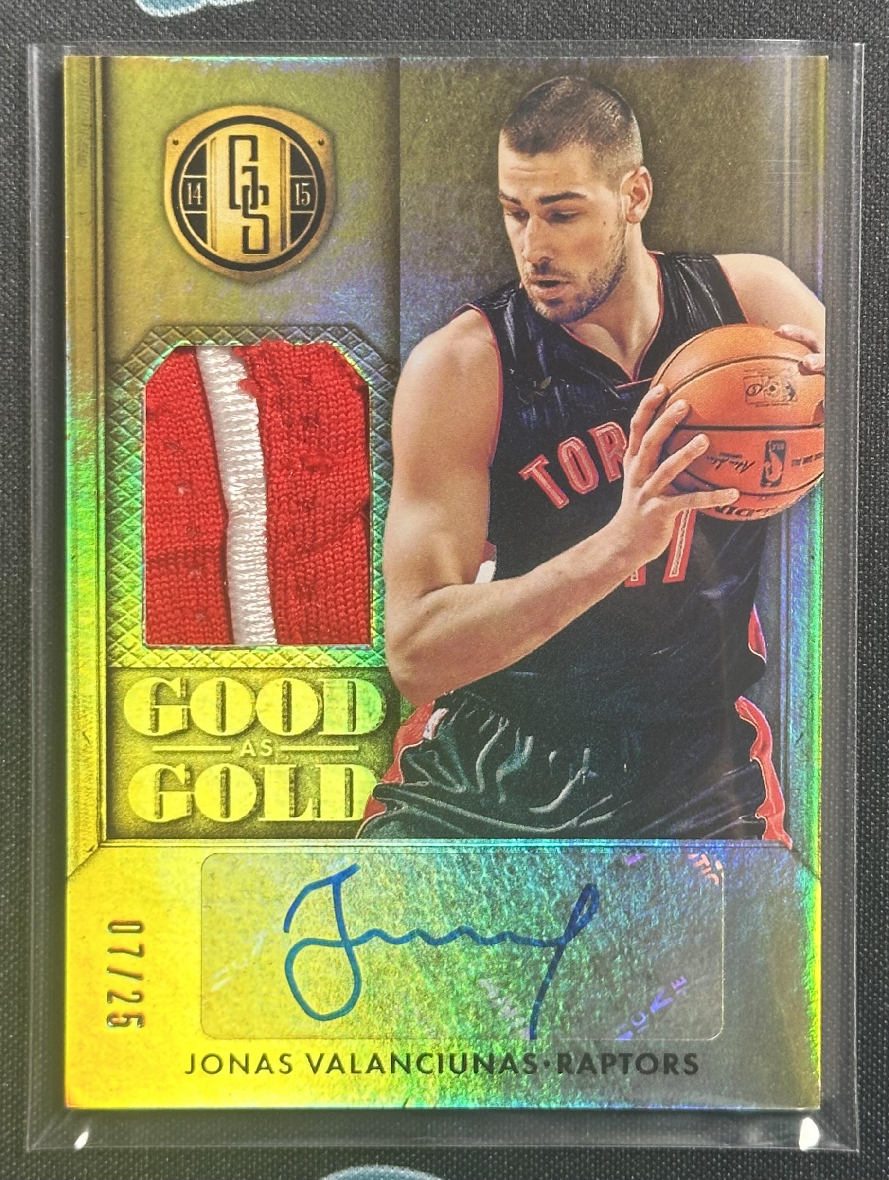 2014-15 Gold Standard #21 Jonas Valanciunas GAG Jersey Autographs Prime /25