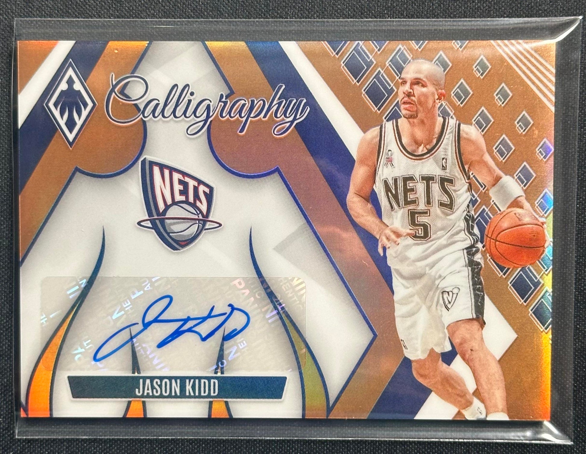 2023-24 Panini Phoenix #CG-JKD Jason Kidd Calligraphy Orange #/35