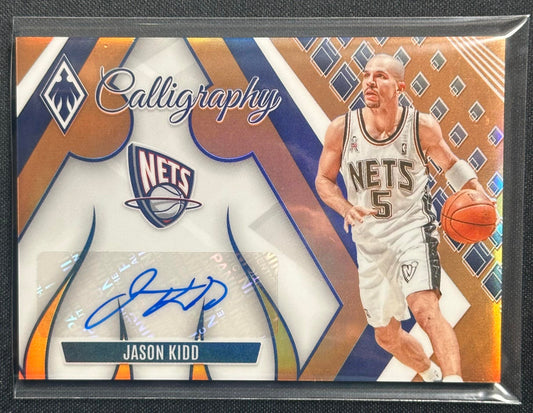 2023-24 Panini Phoenix #CG-JKD Jason Kidd Calligraphy Orange #/35