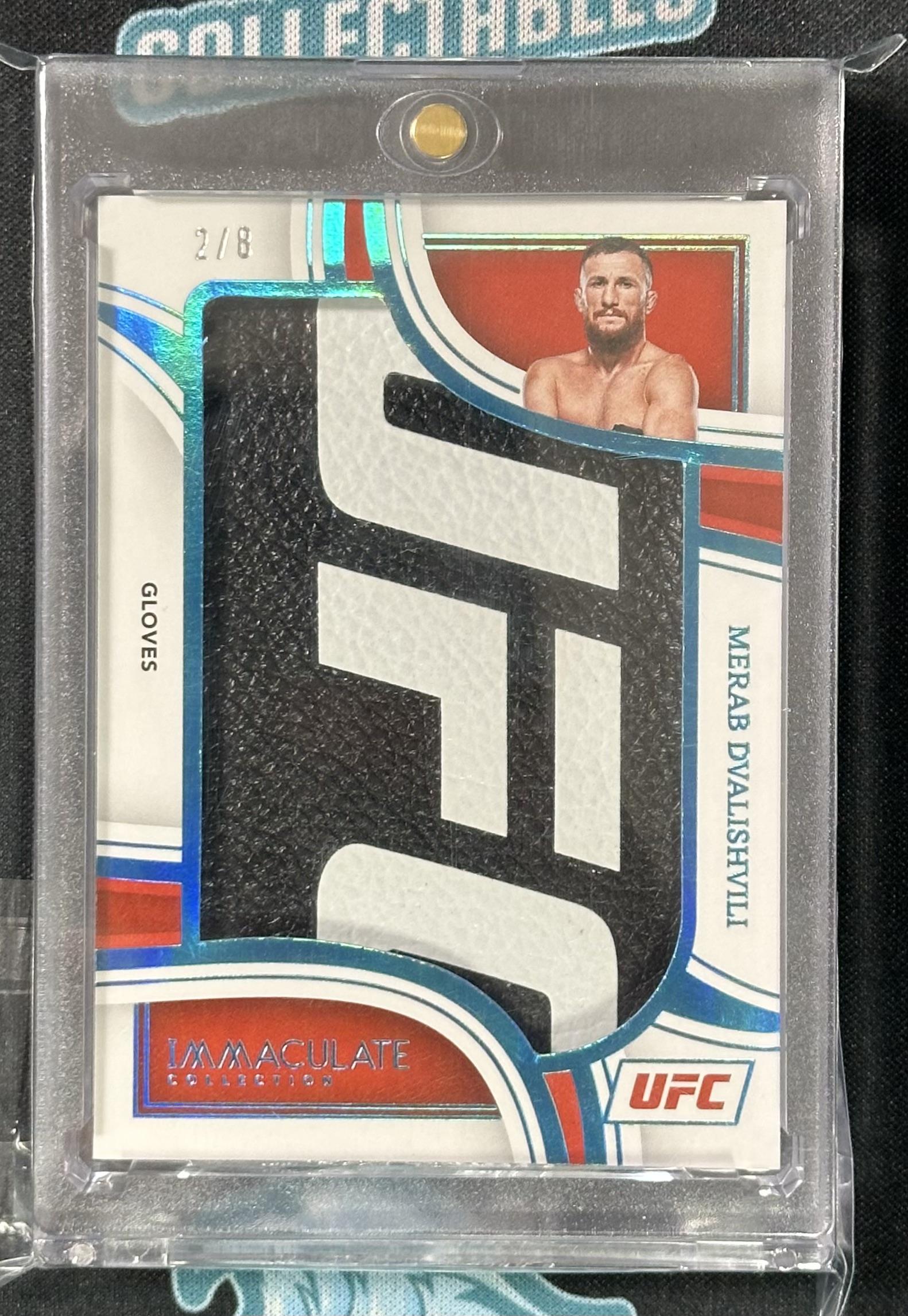 2023 Panini Immaculate UFC Merab Dvalishvili Jumbo Memorabilia Gloves Prime /8