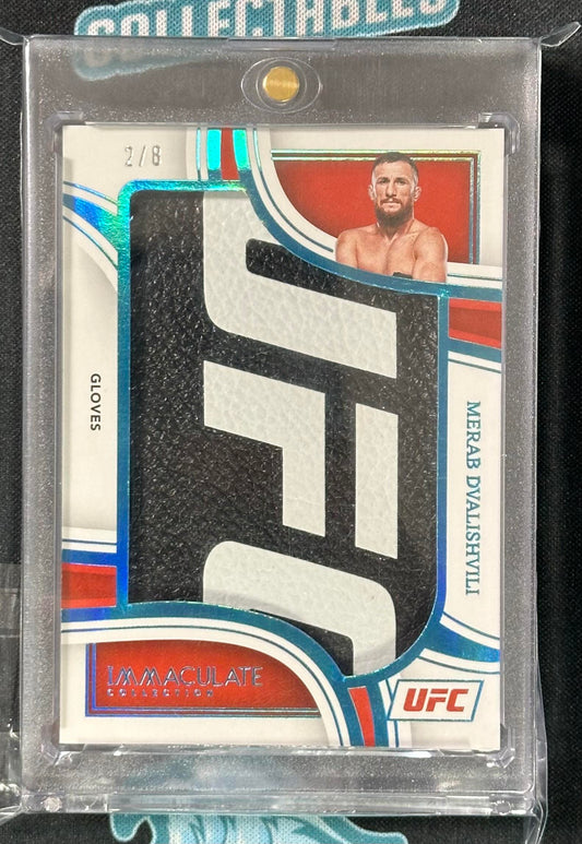 2023 Panini Immaculate UFC Merab Dvalishvili Jumbo Memorabilia Gloves Prime /8