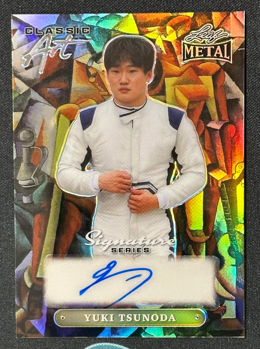 2023 Leaf Metal Classic Art #CA-YT1 Yuki Tsunoda 1/1