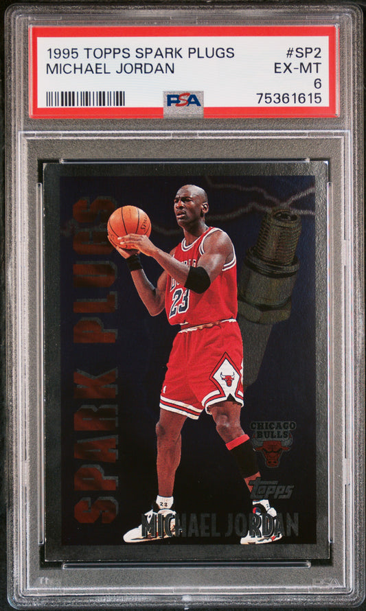 1995 Topps Spark Plugs #SP2 Michael Jordan PSA 6