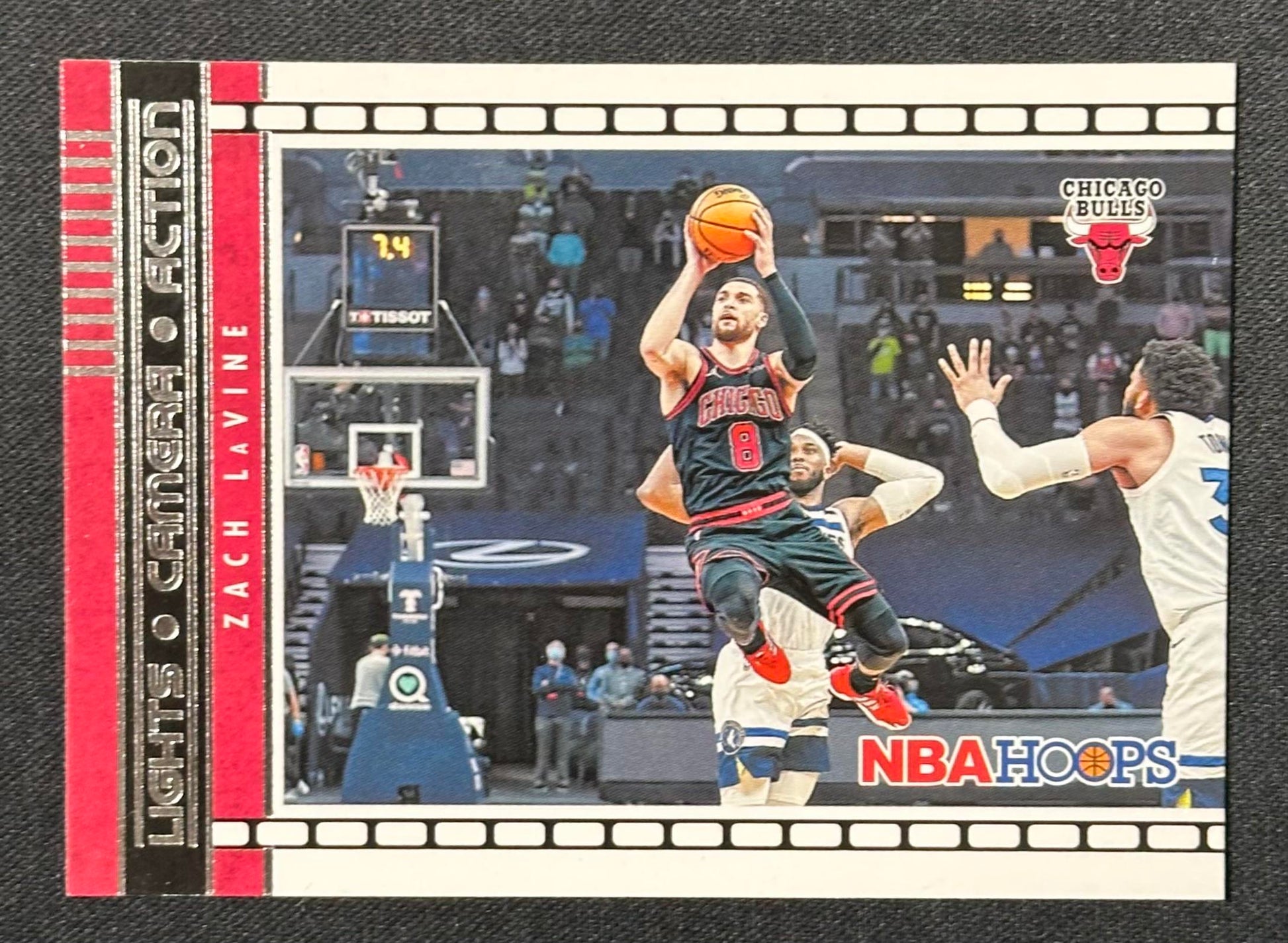 2021-22 Hoops #7 Zach LaVine Lights Camera Action