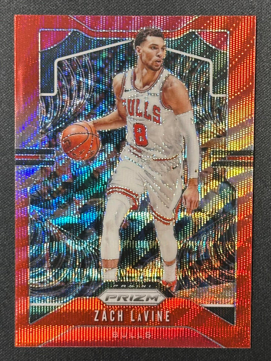 2019-20 Panini Prizm #61 Zach LaVine Prizms Ruby Wave
