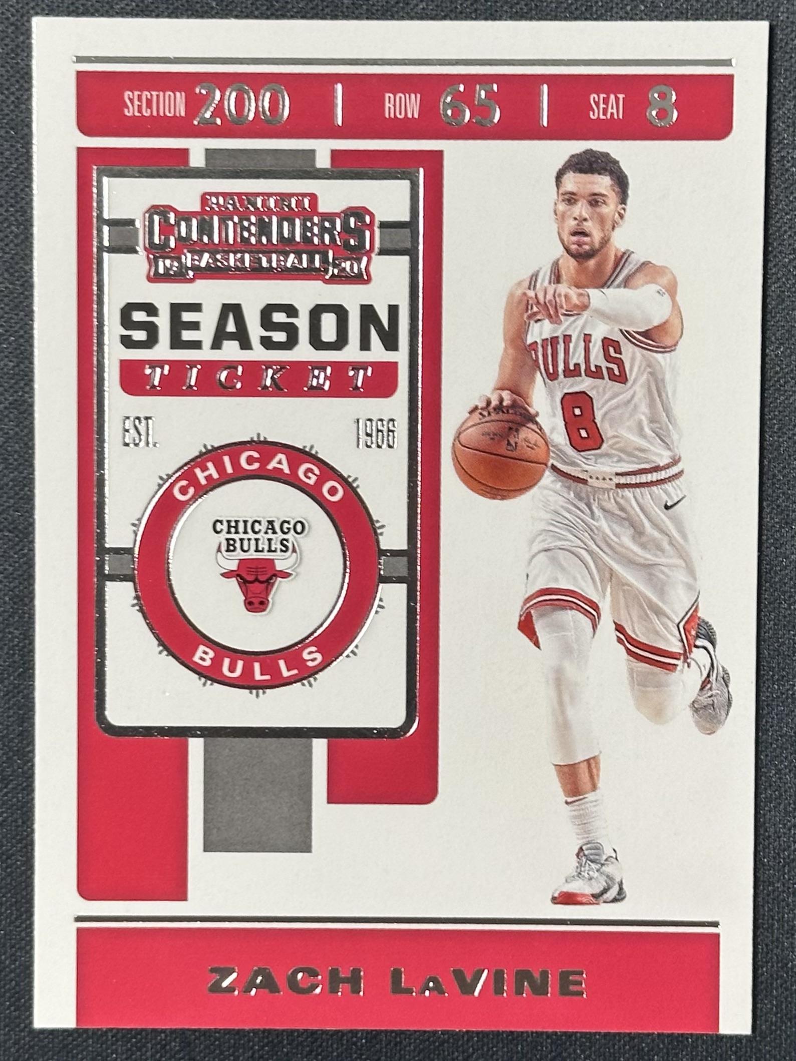 2019-20 Panini Contenders #100 Zach LaVine