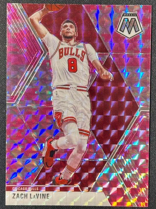 2019-20 Panini Mosaic #87 Zach LaVine Camo Pink