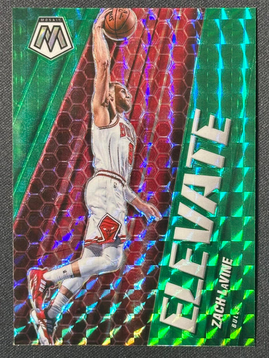 2020-21 Panini Mosaic #1 Zach LaVine Elevate Mosaic Green