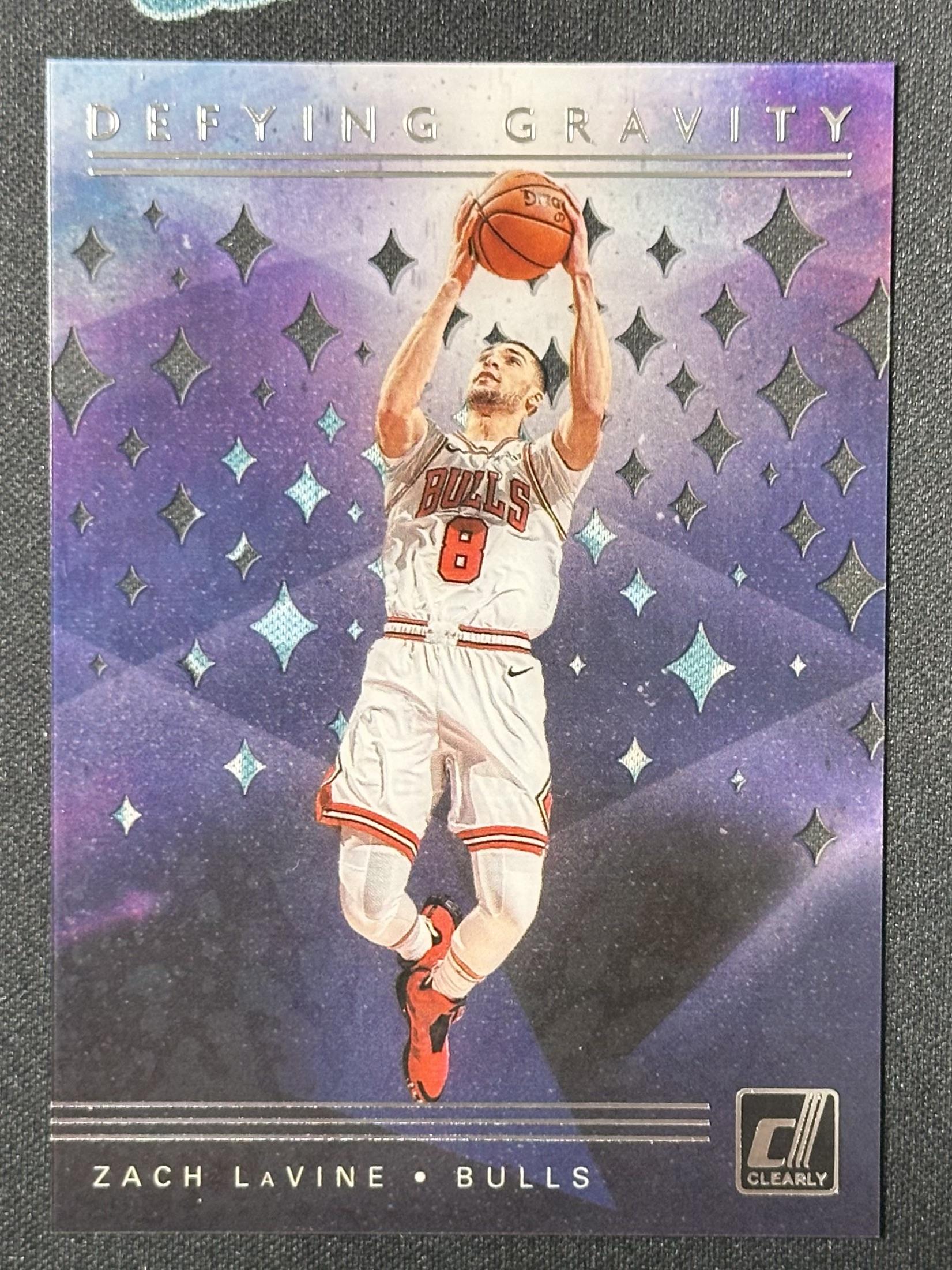 2019-20 Clearly Donruss #8 Zach LaVine Defying Gravity