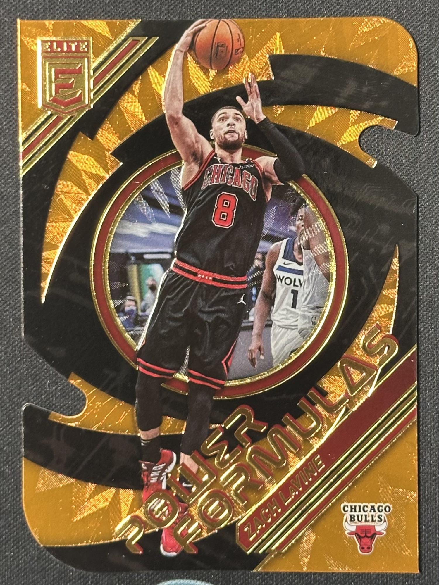 2021-22 Donruss Elite #3 Zach LaVine Power Formulas Orange Die Cut