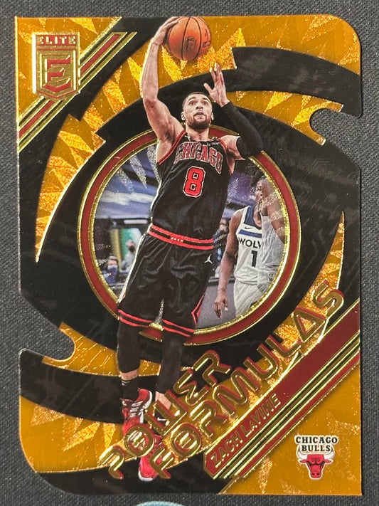 2021-22 Donruss Elite #3 Zach LaVine Power Formulas Orange Die Cut