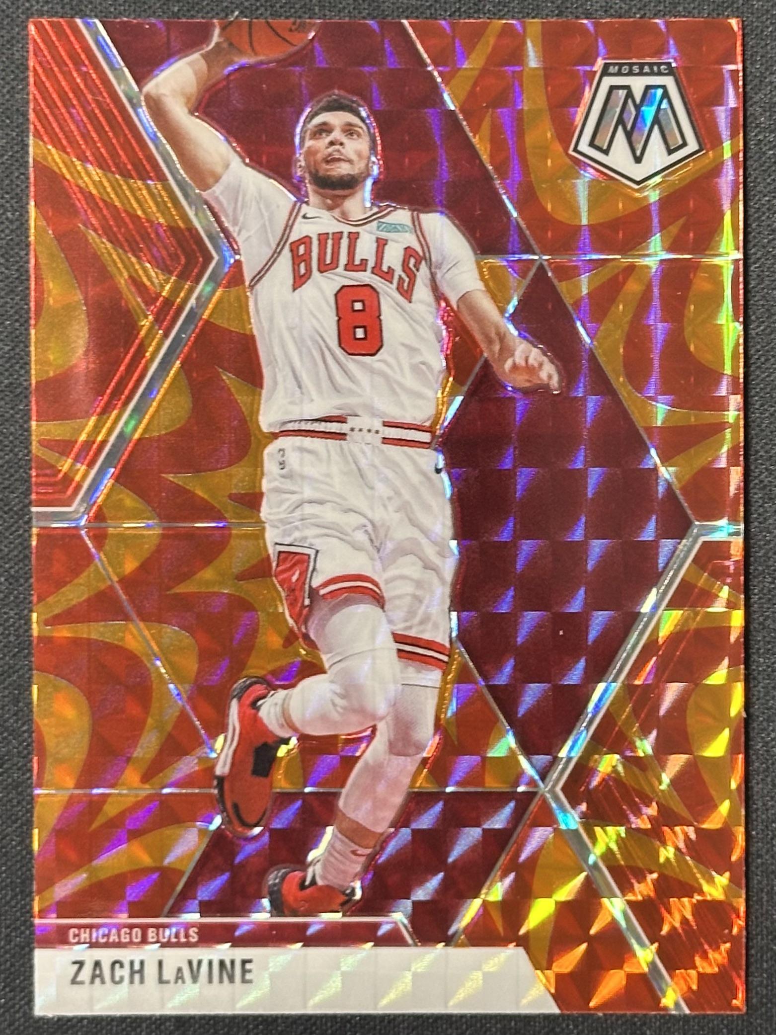 2019-20 Panini Mosaic #87 Zach LaVine Reactive Orange