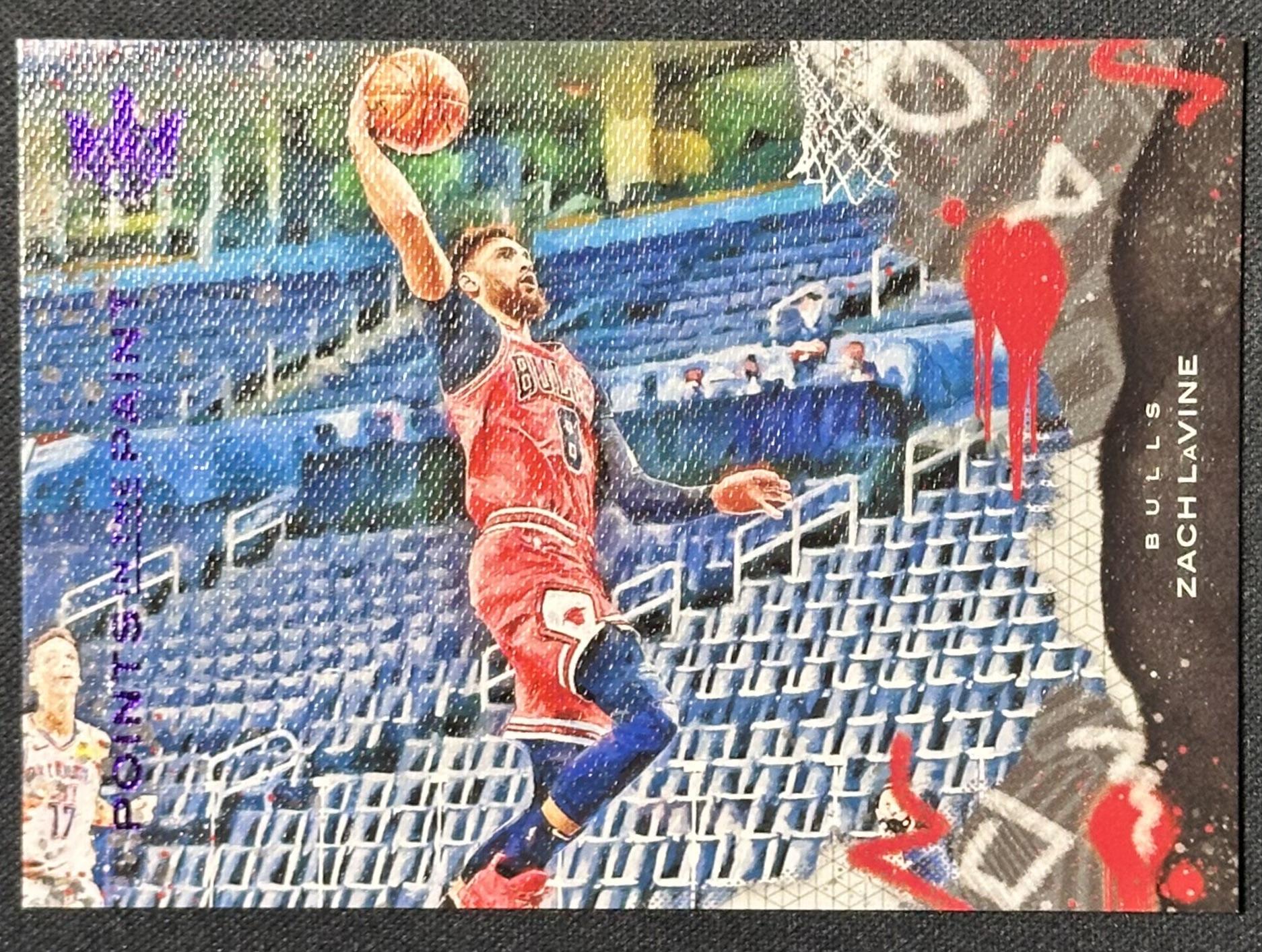 2020-21 Panini Court Kings #18 Zach LaVine Points in the Paint Violet #/49