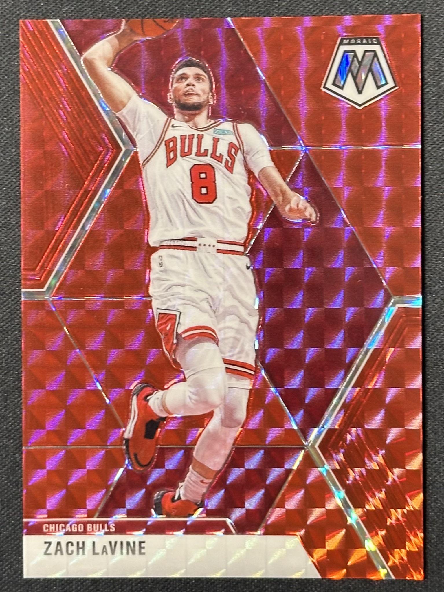 2019-20 Panini Mosaic #87 Zach LaVine Choice Red Fusion #/88