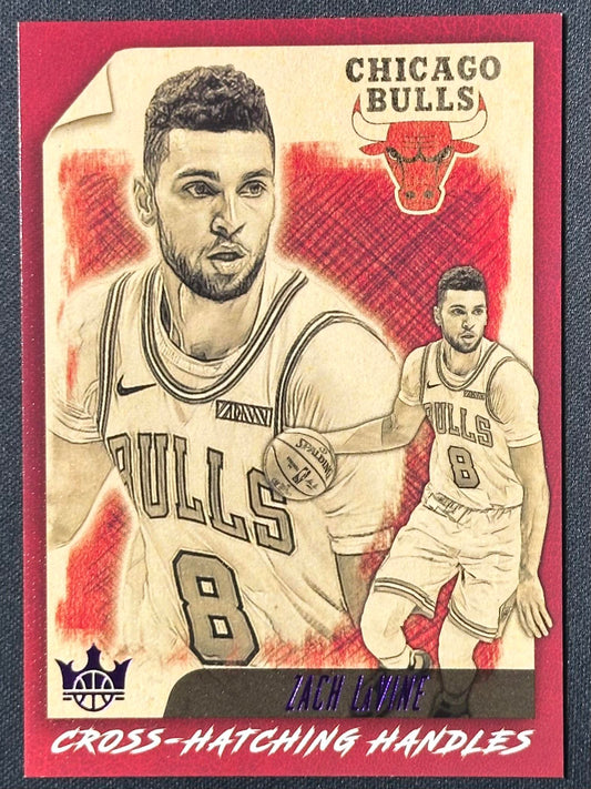 2019-20 Panini Court Kings #11 Zach LaVine Cross-hatching Handles Amethyst #/99