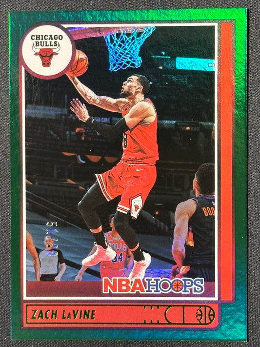 2021-22 Hoops #15 Zach LaVine Green #/99