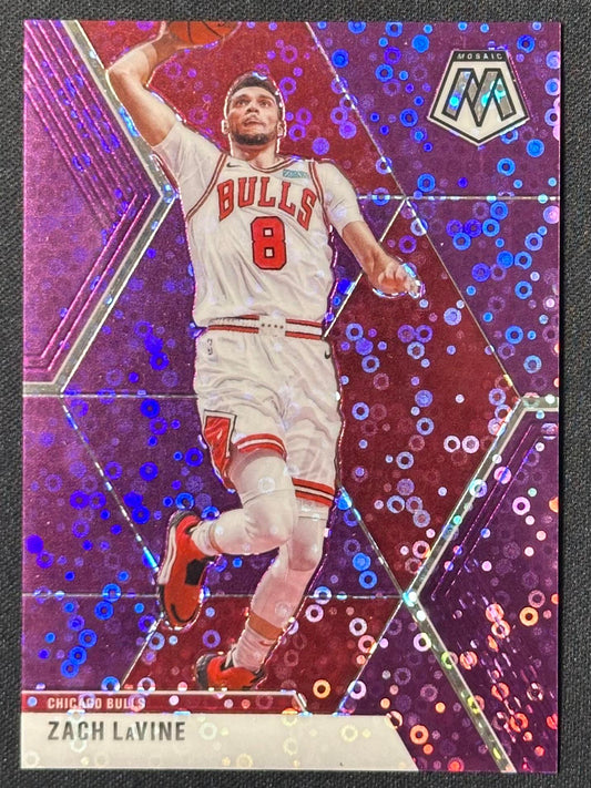 2019-20 Panini Mosaic #87 Zach LaVine Fast Break Purple #/50