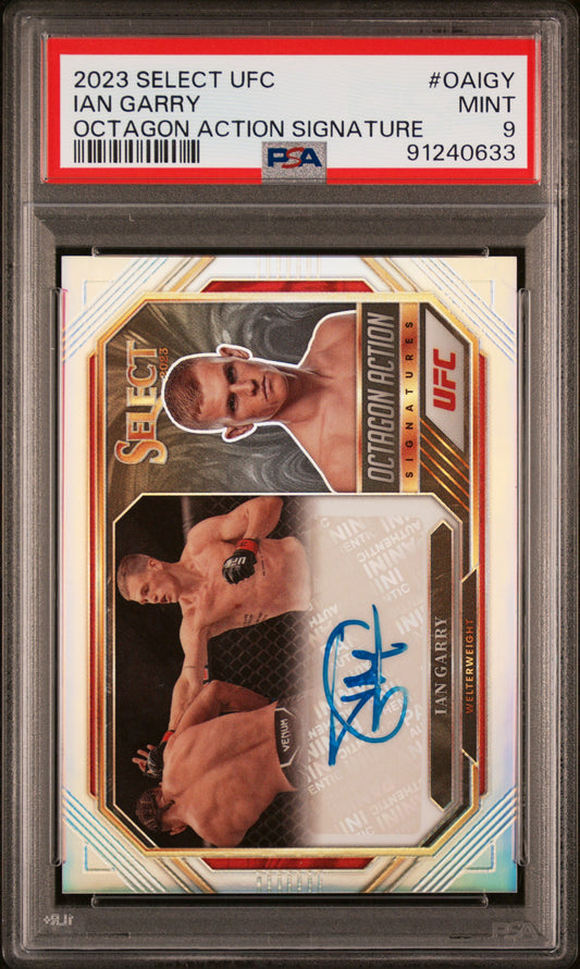 2023 Panini Select UFC #OA-IGY Ian Garry Octagon Action Signatures PSA 9