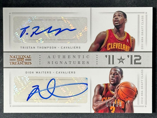 2012-13 Panini NT #4 Dion Waiters / Tristan Thompson 11 vs. 12 Signatures #/99