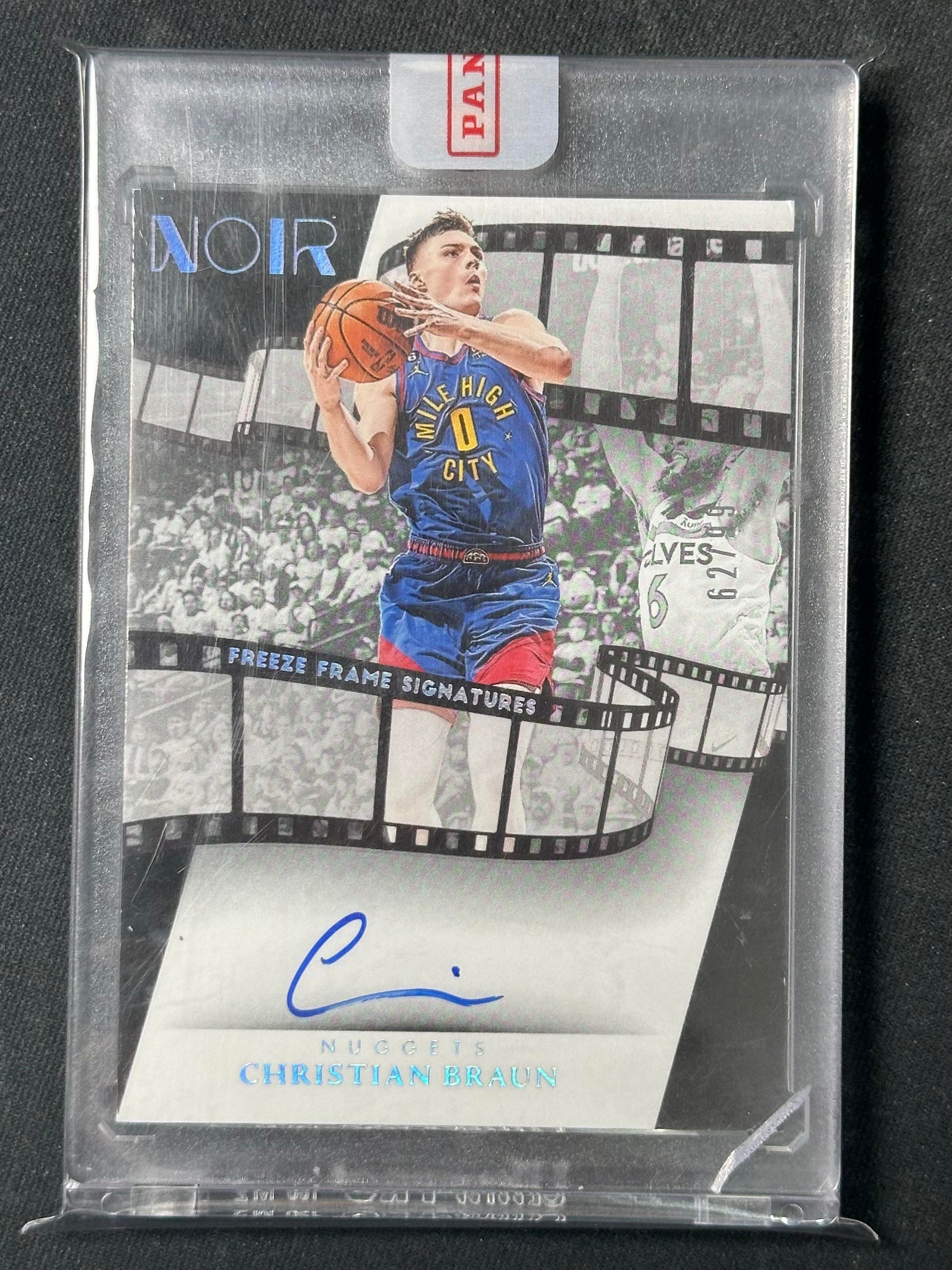 2023-24 Panini Noir #FFS-CBR Christian Braun Freeze Frame Signatures #/99