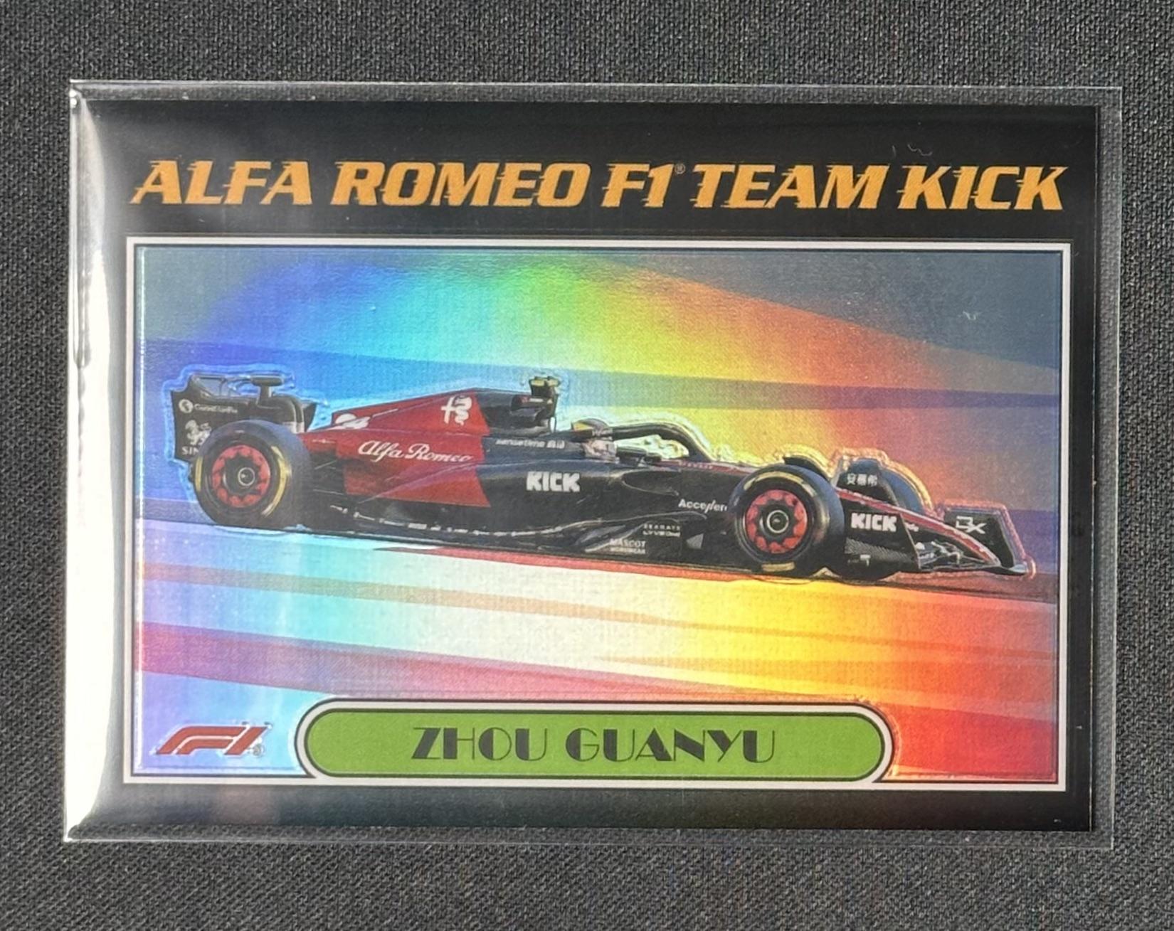 2023 Topps Chrome Formula 1 #AU77-ZG Zhou Guanyu Autos of 1977