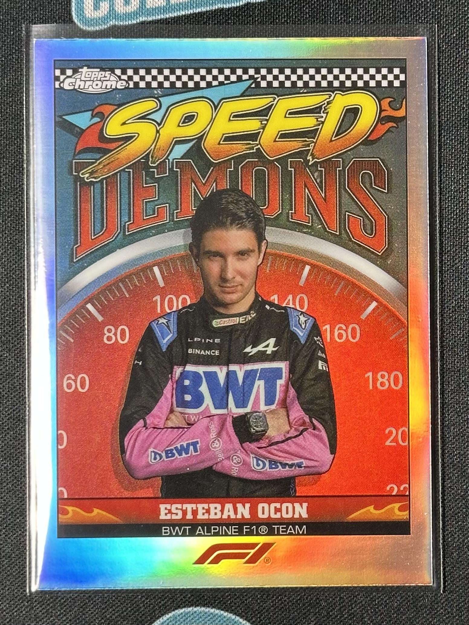 2023 Topps Chrome Formula 1 #SD-EO Esteban Ocon Speed Demons