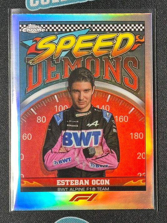 2023 Topps Chrome Formula 1 #SD-EO Esteban Ocon Speed Demons
