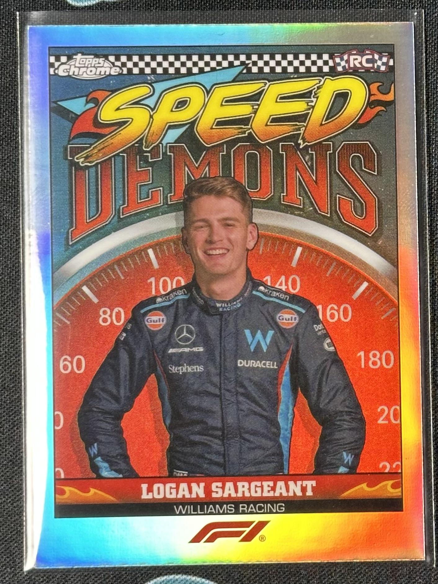 2023 Topps Chrome Formula 1 #SD-LS Logan Sargeant Speed Demons