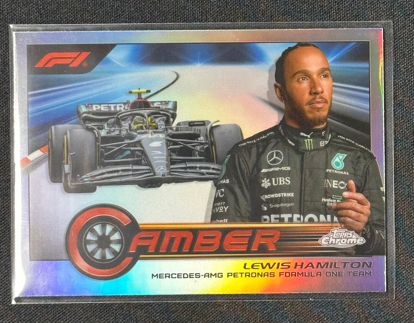 2023 Topps Chrome Formula 1 #CAM-LHI Lewis Hamilton Camber