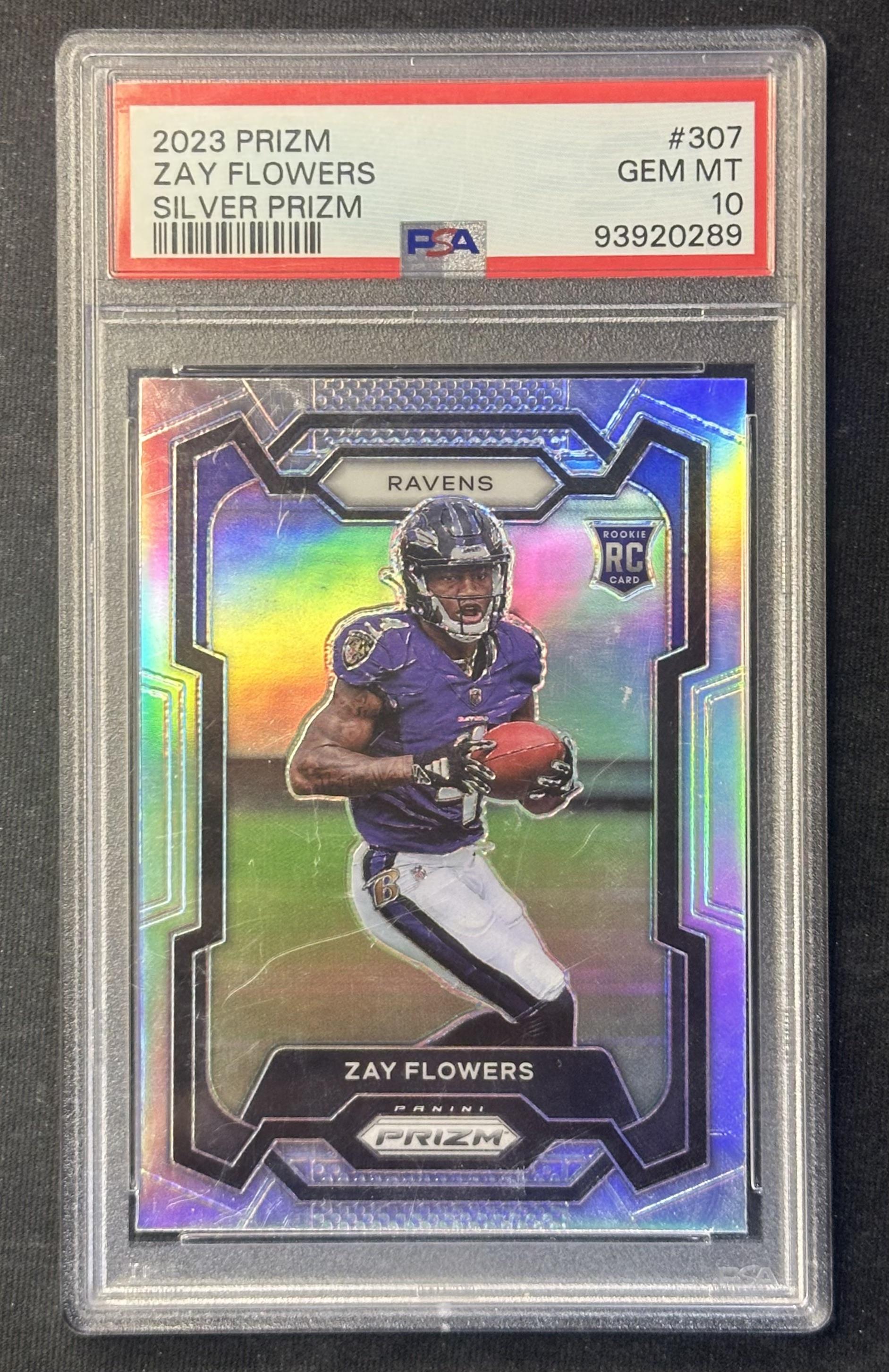 2023 Panini Prizm #307 Zay Flowers Silver PSA 10