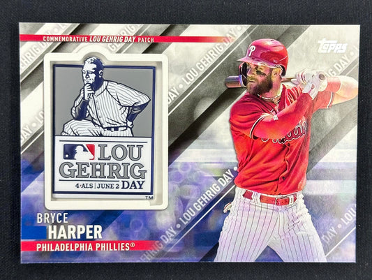 2022 Topps Update Bryce Harper Commemorative Event Patch Manufactured Relics