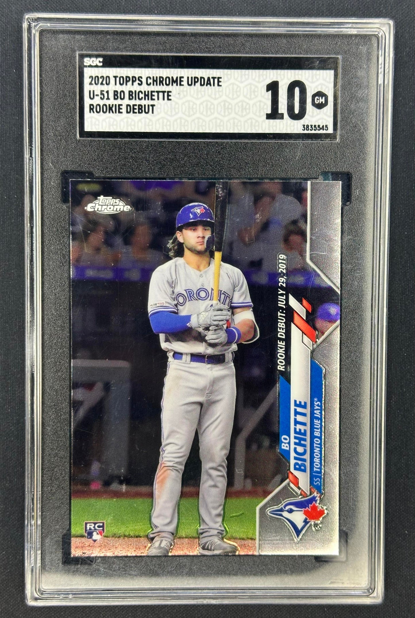 2020 Topps Chrome Update #U-51 Bo Bichette SGC 10