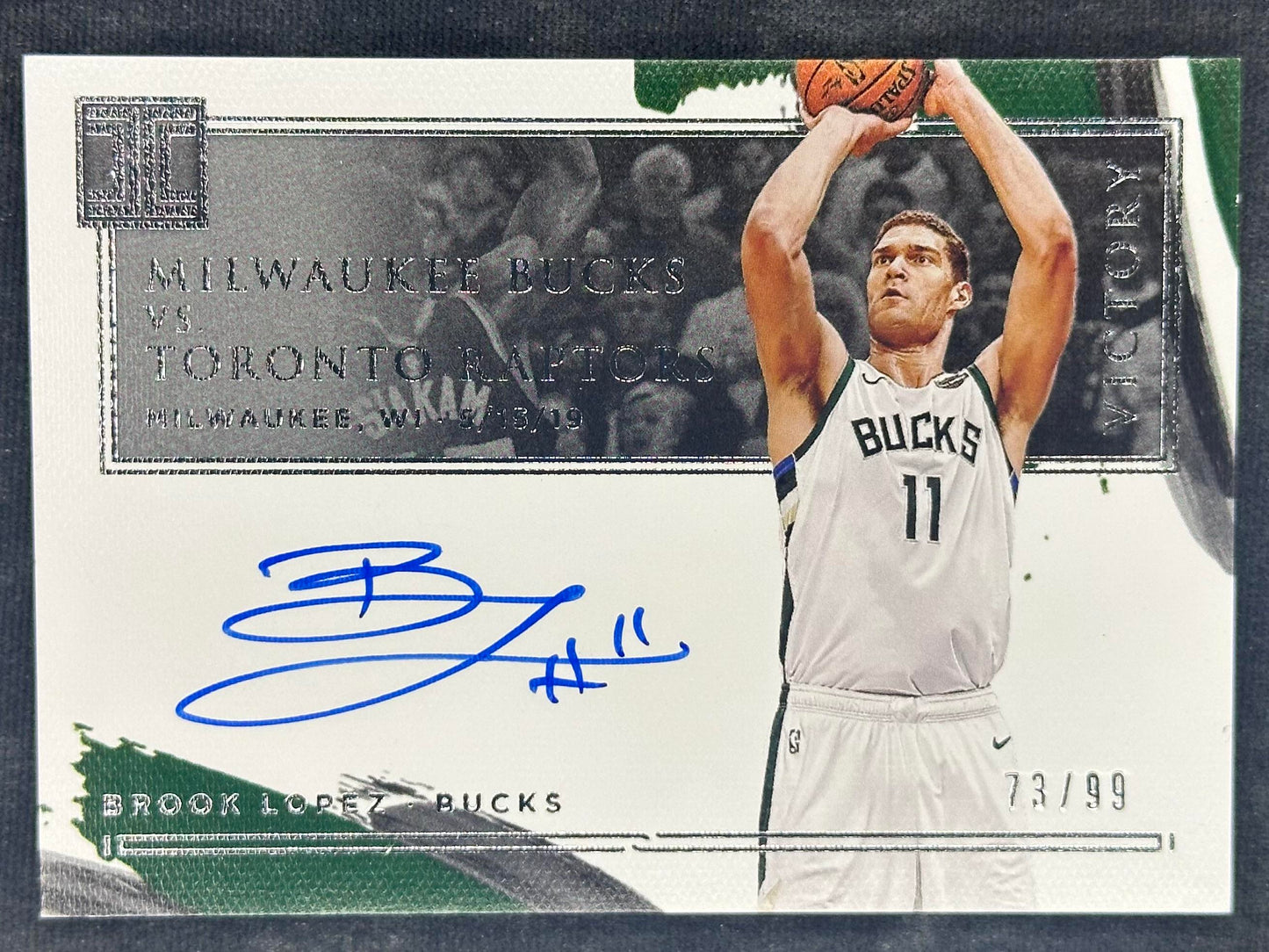 2020-21 Panini Impeccable #IV-BLP Brook Lopez Impeccable Victory Signatures #/99