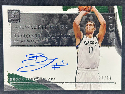 2020-21 Panini Impeccable #IV-BLP Brook Lopez Impeccable Victory Signatures #/99