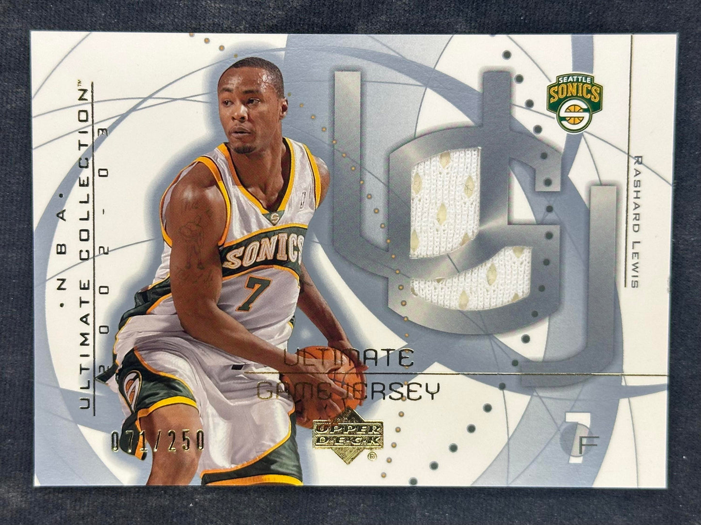 2002-03 Upper Deck Ultimate Collection #RL Rashard Lewis Jerseys #/250