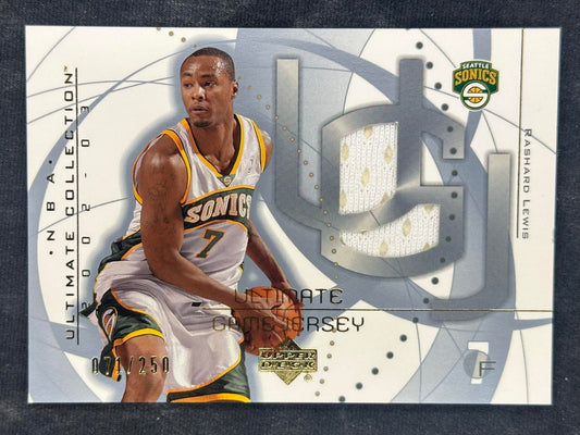 2002-03 Upper Deck Ultimate Collection #RL Rashard Lewis Jerseys #/250
