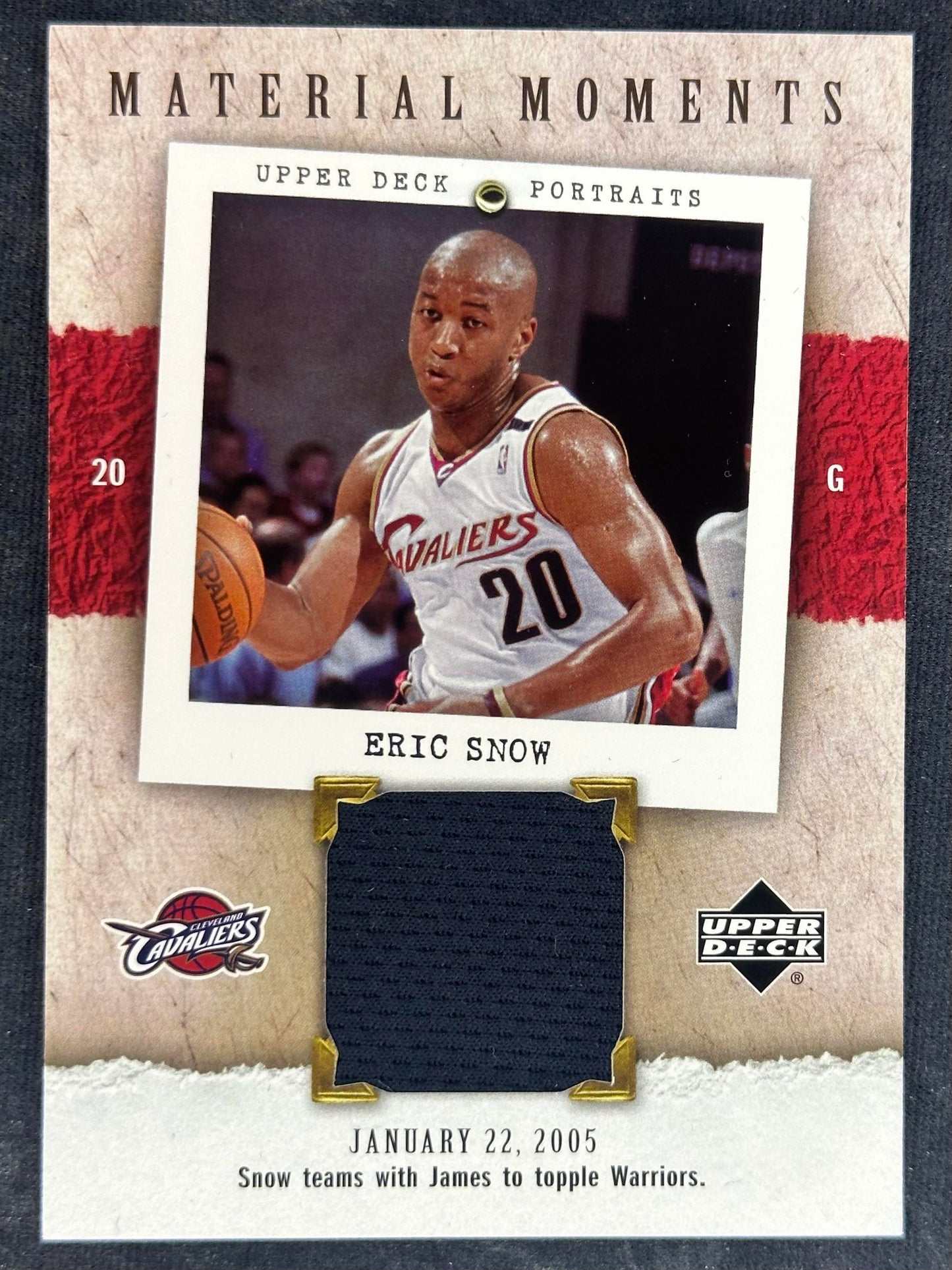 2005-06 UD Portraits #MM-ES Eric Snow Material Moments