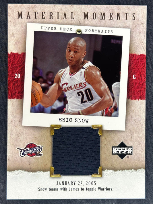 2005-06 UD Portraits #MM-ES Eric Snow Material Moments