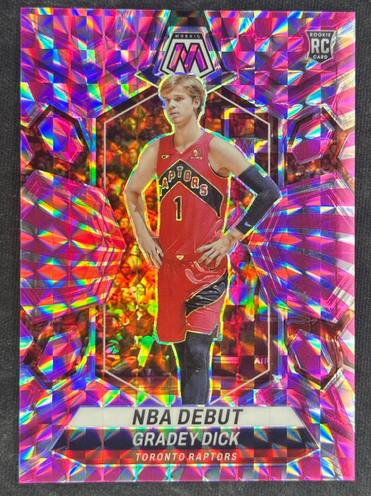 2023-24 Panini Mosaic #260 Gradey Dick Pink Swirl FOTL #/18