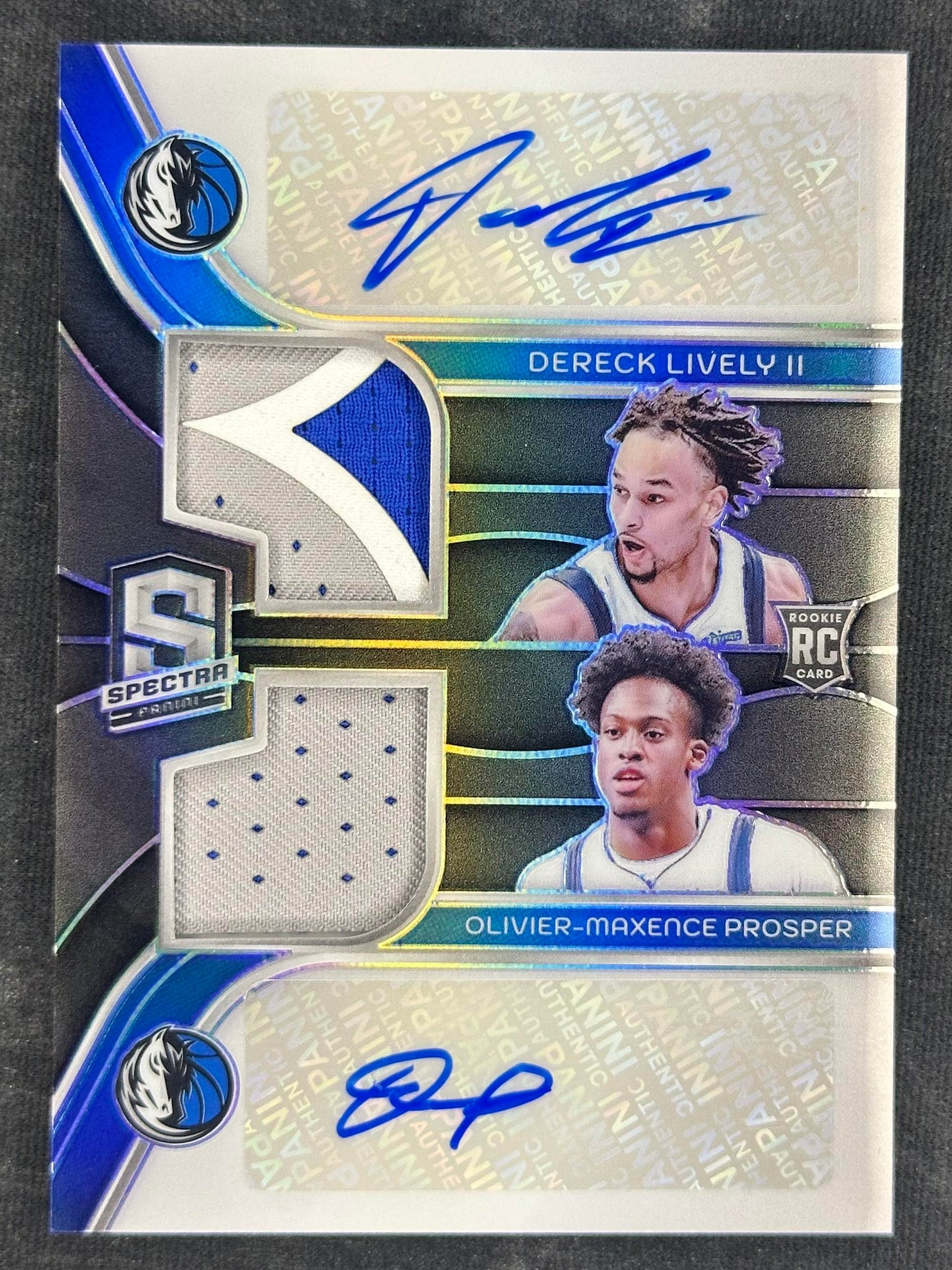 2023-24 Panini Spectra #RDP-DAL Lively II / Prosper Rookie Dual Patch Autographs
