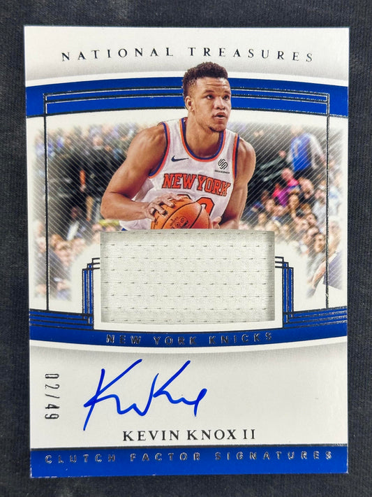 2019-20 Panini National Treasures Kevin Knox II Clutch Factor Signatures /49