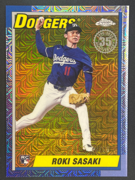 2025 Topps Series 2 #T90C-135 Roki Sasaki RC Silver Pack Gold /50