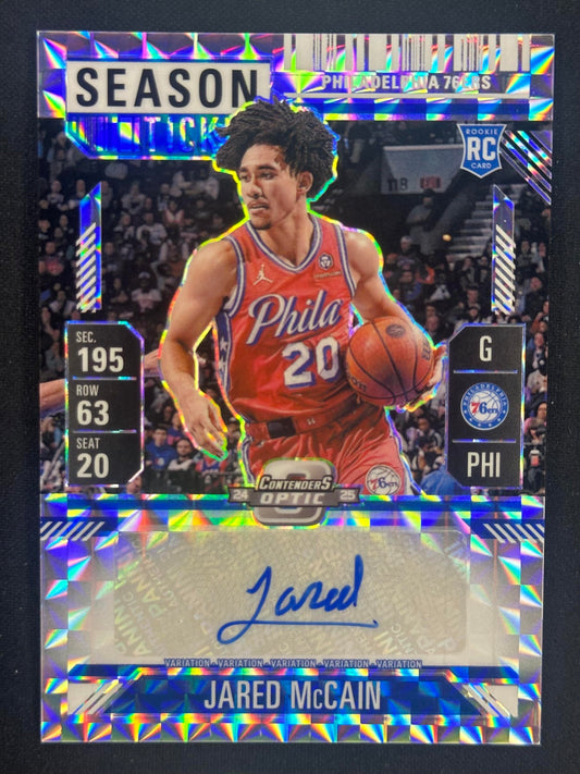 2024-25 Panini Mosaic Jared McCain Rookie Variation Season Ticket Choice