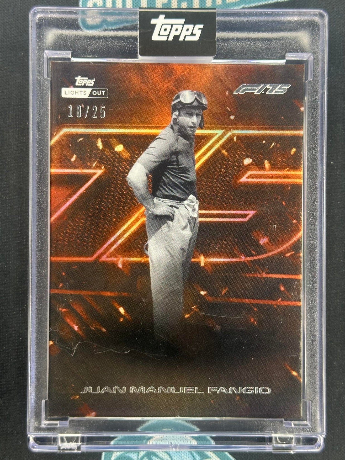 2025 Topps Lights Out 75th Anniversary Juan Manuel Fangio Orange /25